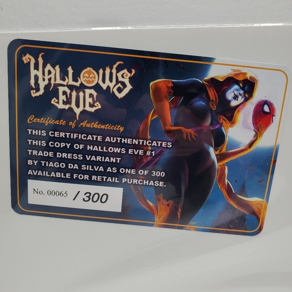 HALLOWS EVE #1 TIAGO DA SILVA VARIANT 1ST Solo Series Spiderman #65/300 IN HAND - Picture 6 of 6